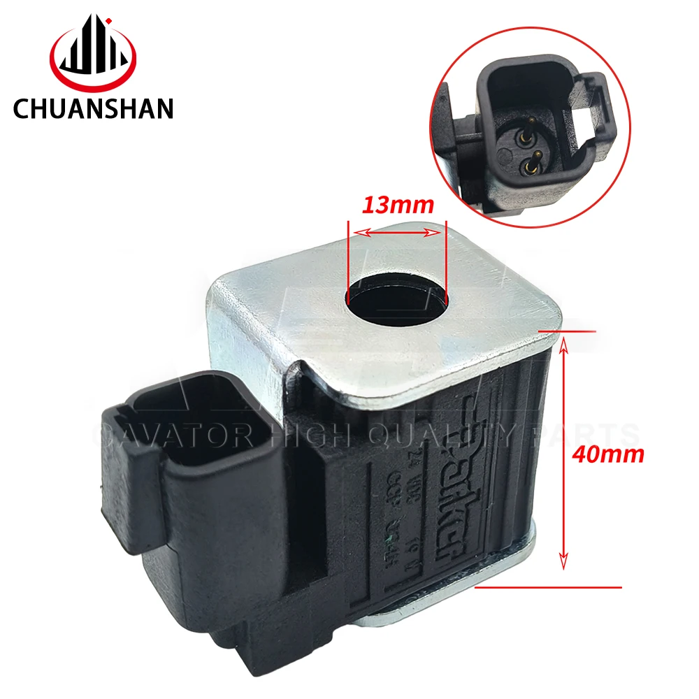 

50250597 Excavator Parts Compatible With LG906E/920E/922E/926E/930E/930E Pilot Solenoid Valve Coils 13x40
