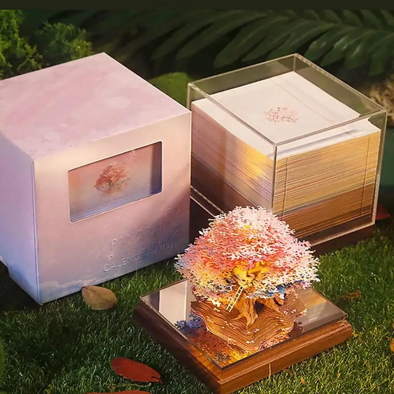 شجرة البيت التقويم 2025 الفن التقويم مذكرة الوسادة ورقة نحت 2025 أجندة مكتبية /رزنامة مكتبية تقويم مكتبي ديكور 2025 ثلاثية الأبعاد التقويم