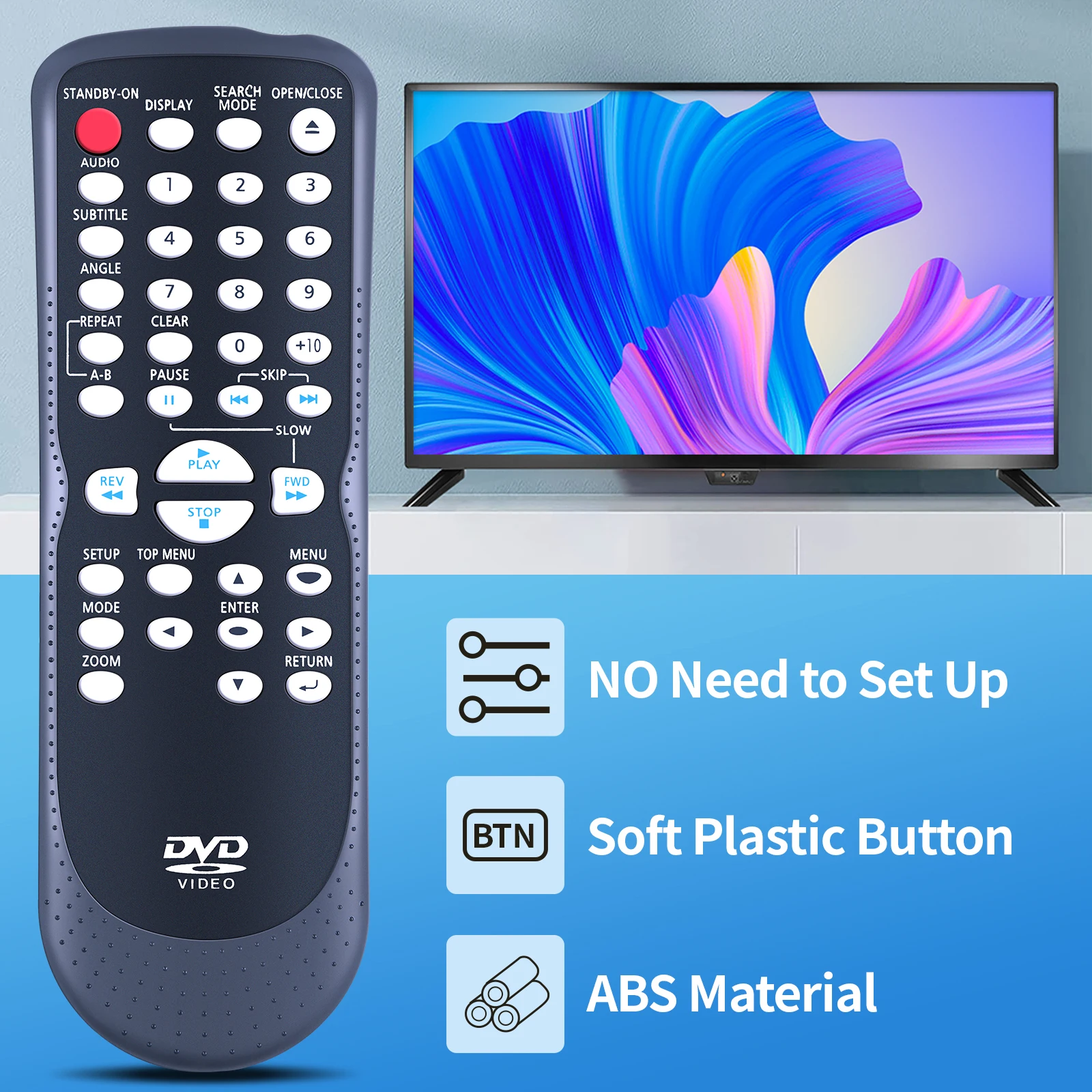 جهاز تحكم عن بعد جديد NB093 NB093UD لمشغل أقراص مضغوطة DVD Magnavox DP100MW8B MDV2100/F7