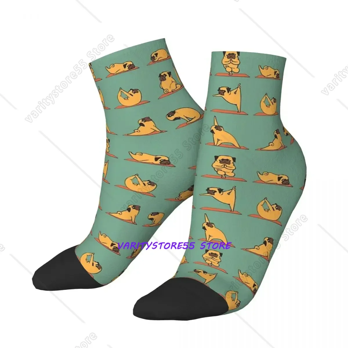 

Носки для йоги Pug Yoga Socks Harajuku, высококачественные носки на все сезоны, аксессуары для мужчин и женщин, подарки