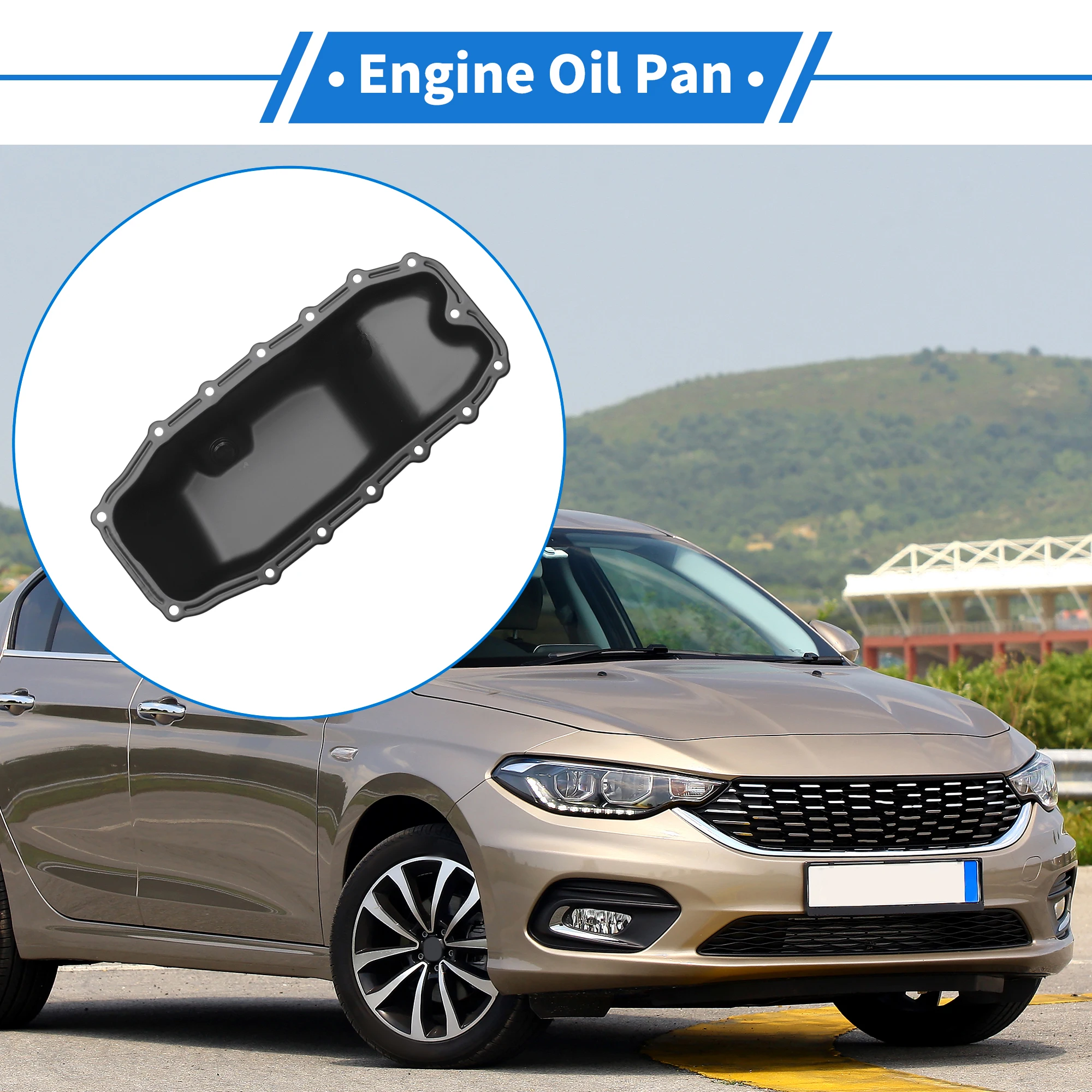 

UXCELL 1 Pc No.46743794 Engine Oil Pan for Fiat 500L 1.3 D Multijet 12-19 Iron Black