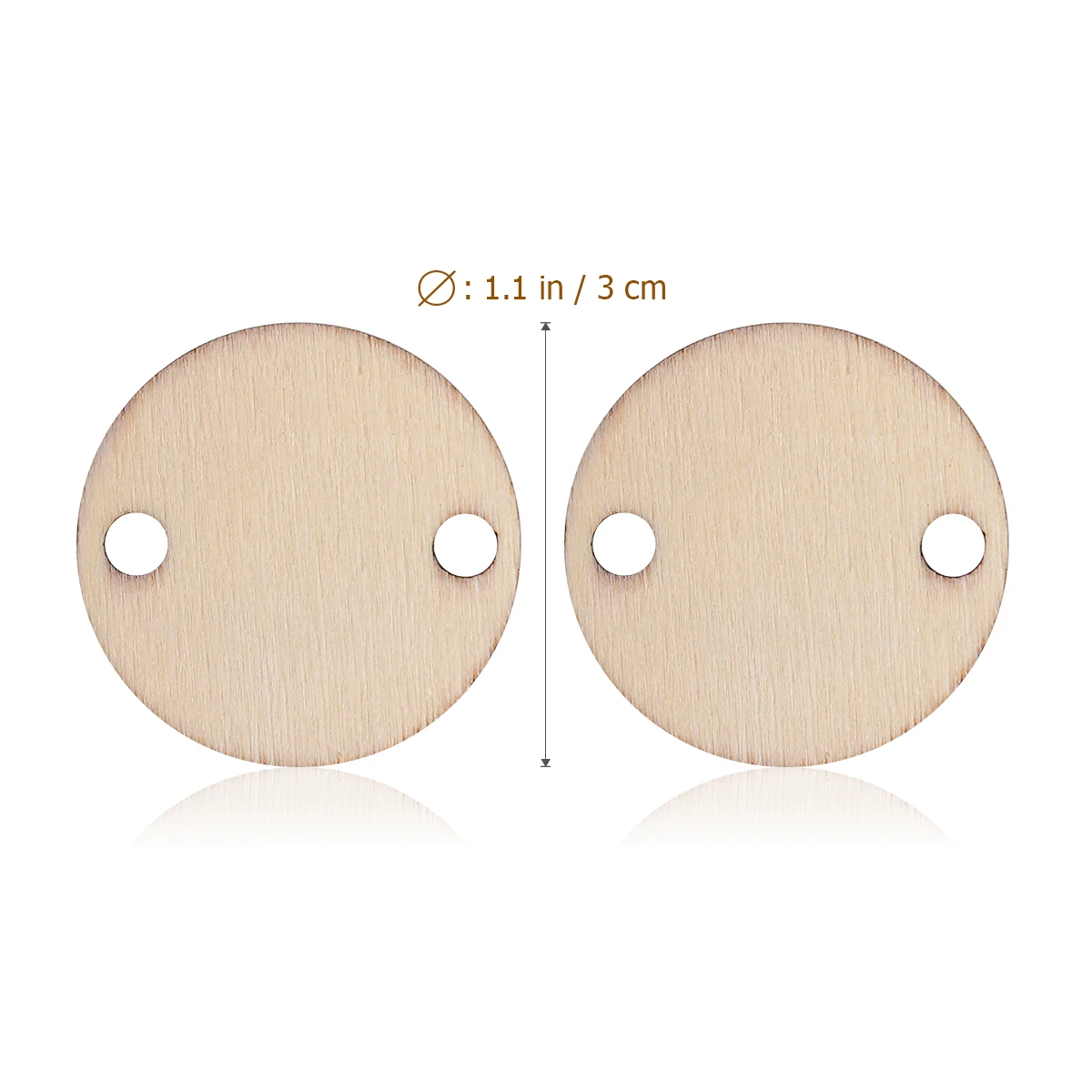 50pcs Round Wooden Slices With 50 Iron Loops Set For Birthday Reminder Calendar Hanging Plaque Board DIY Wooden Calendar