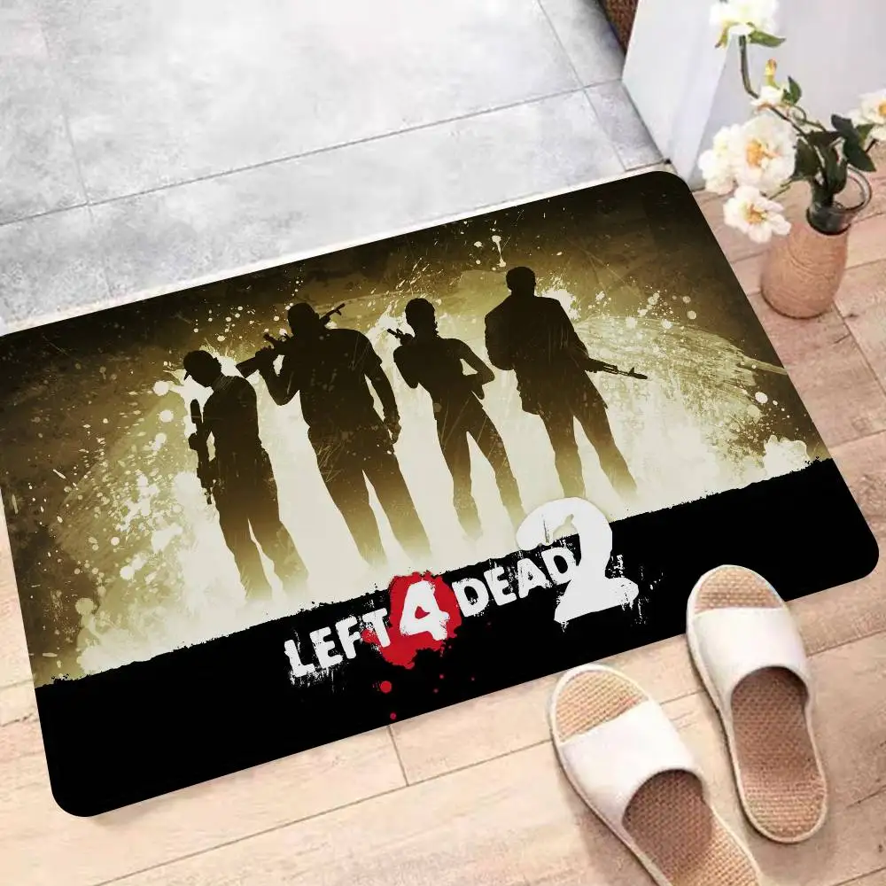 Alfombra antideslizante para baño, decoración para habitación de niños, balcón, sala de estar, alfombra de bienvenida, Action Game L-Left 4 Dead