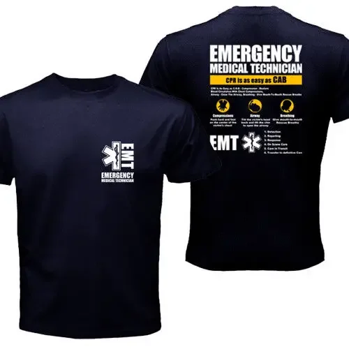 EMT Emergency Medical Technician Service EMS Paramedic CPR First Rescue T-shirt