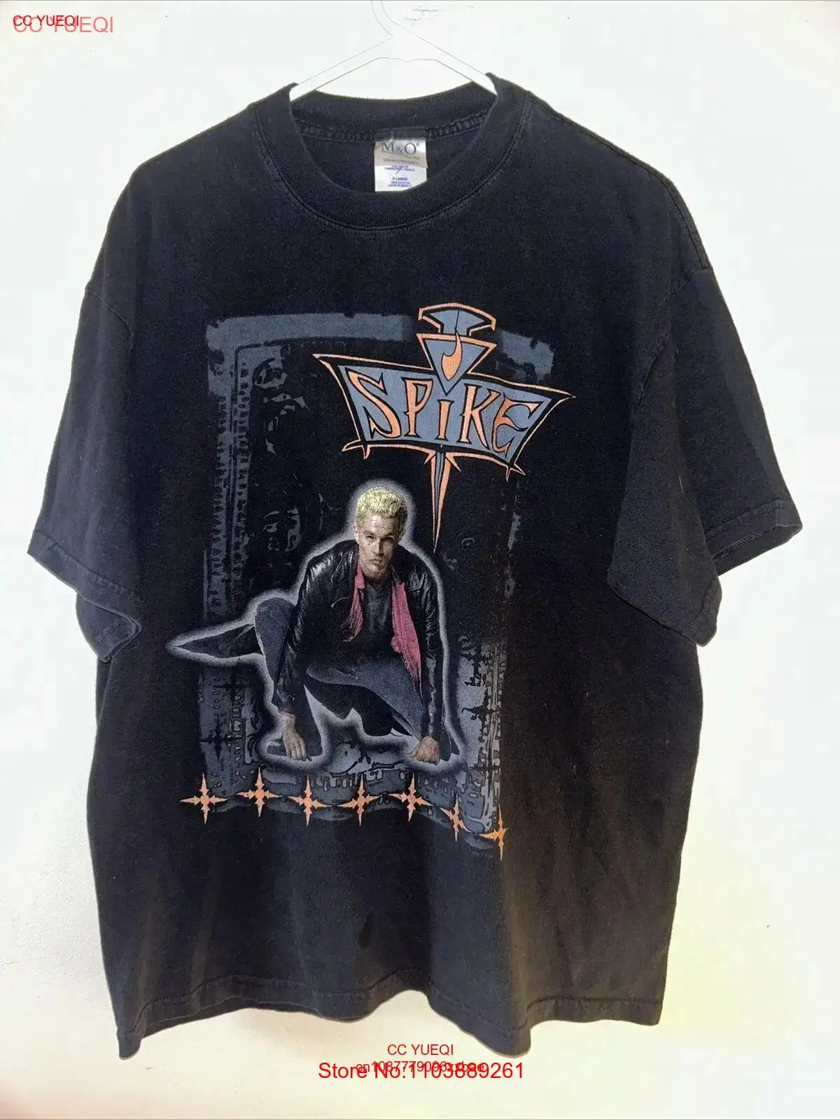 Vintage Y2K 2001 Buffy The Vampire Slayer Spike T-shirt XL Big Graphic Black