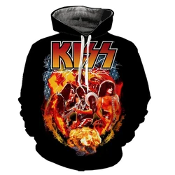 Hoodies Rock Singer Kiss Band 3d Print Sweatshirts Men Women Hooded Oversized Hoodie Fashion Kids Pullover Sweatshirts Clothing