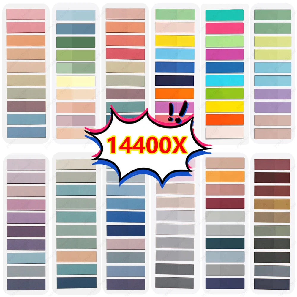 200-14400 Vellen Transparante Index Creatieve Memo Pads Sticky Note Boek Tabs Kantoor School Briefpapier Zelfklevende Stickers
