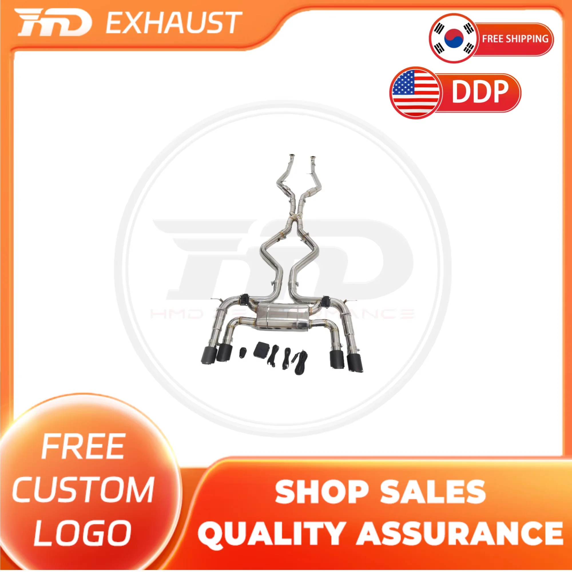 

HMD Hot sale SS304 Catback Exhaust for BMW X5M X6M E70 E71 With valves