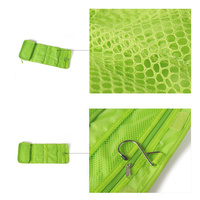 Multifunction Travel Toiletry Bag Light Green Canvas Hanging Folding Organizer Hook Portable High Capacity Foldable