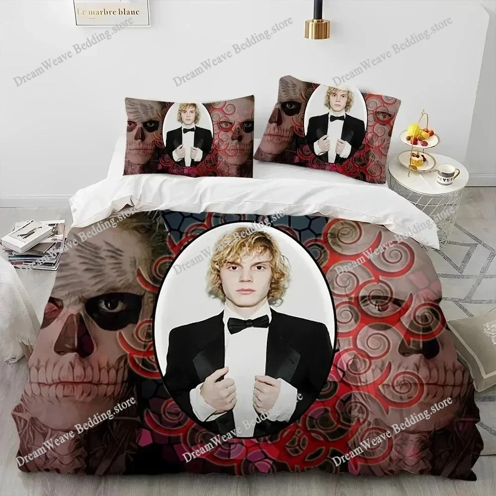 

Cute Evan Peters Movie TV Actor Bedding Set Duvet Cover Bed Set Quilt Cover Pillowcase Comforter King Queen Size Boys Adult
