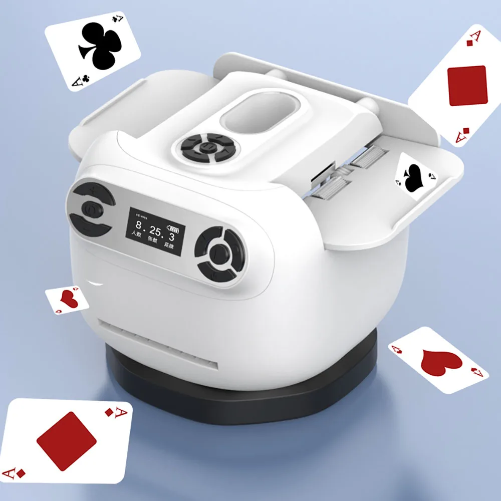 Party Poker device 2 In 1 Playing Cards Shuffling Dealing Tool 360° Rotating Automatic Card shuffle Dealer Dispenser Machine