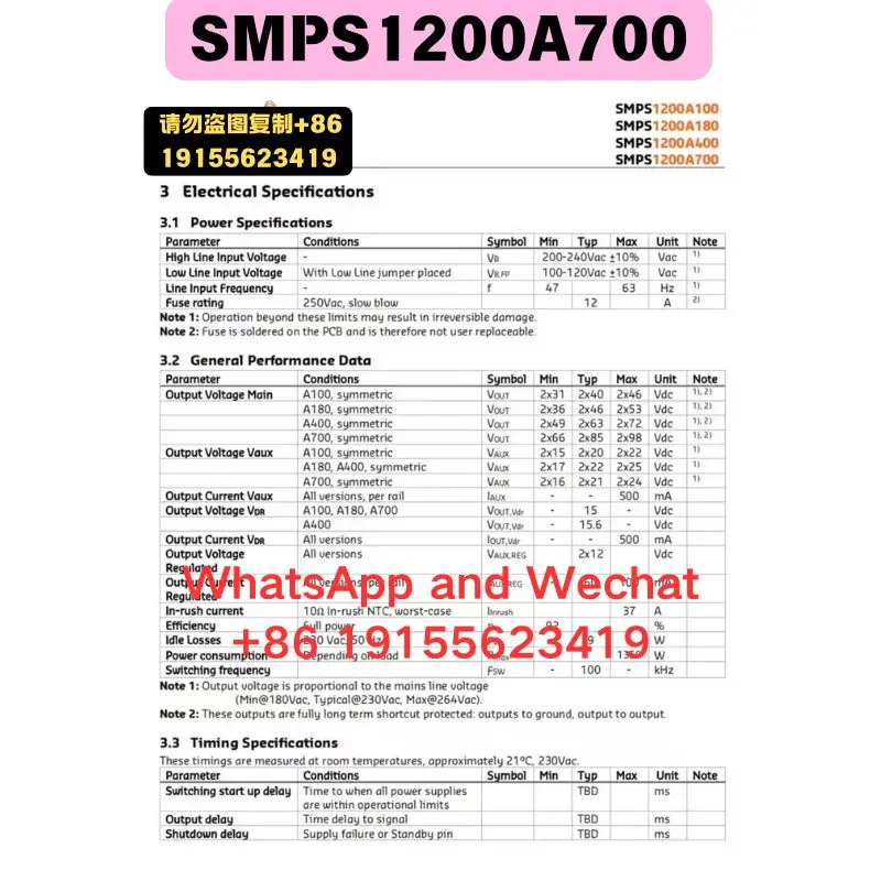 Brand new Genuine original SMPS1800A700 power board compatible with NC500OEM, NCx500OEM, NC1200 series amplifiers