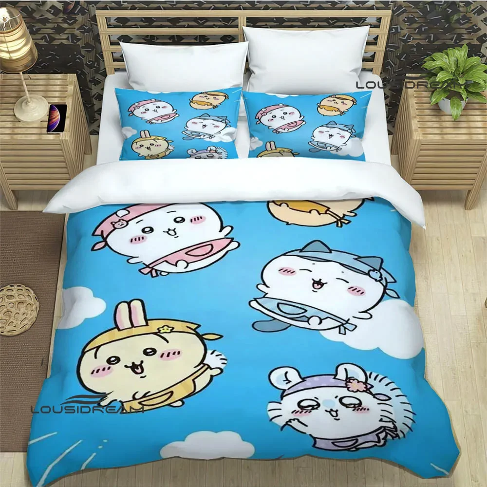 3D Cute C-Chiikawas Printed Bedding Sets exquisite supplies set duvet cover bed comforter set bedding set luxury birthday gift