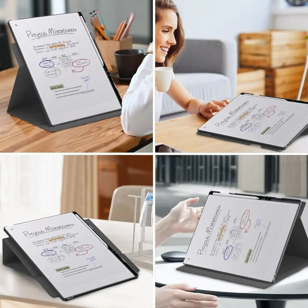 11.8 inch E-Reader Case Auto Wake/Sleep Acrylic Smart Cover Clear Back Shockproof for reMarkable Paper Pro 2024 11.8inch