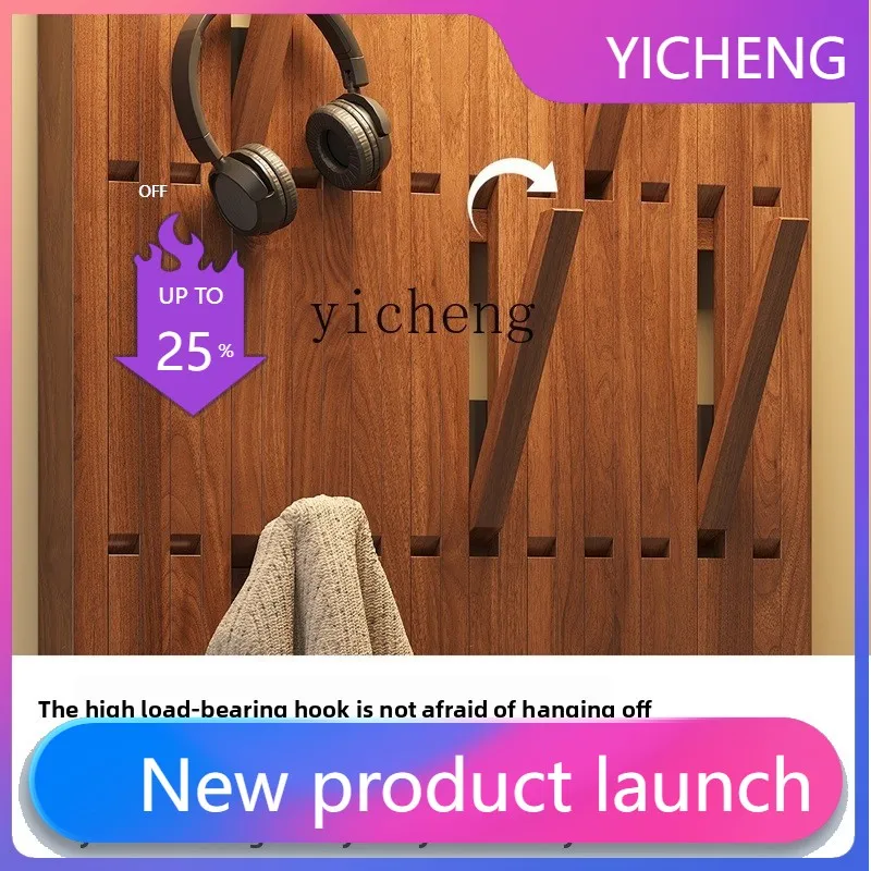 

Solid Wood Coat Rack Piano Key Entryway Wall-Mounted