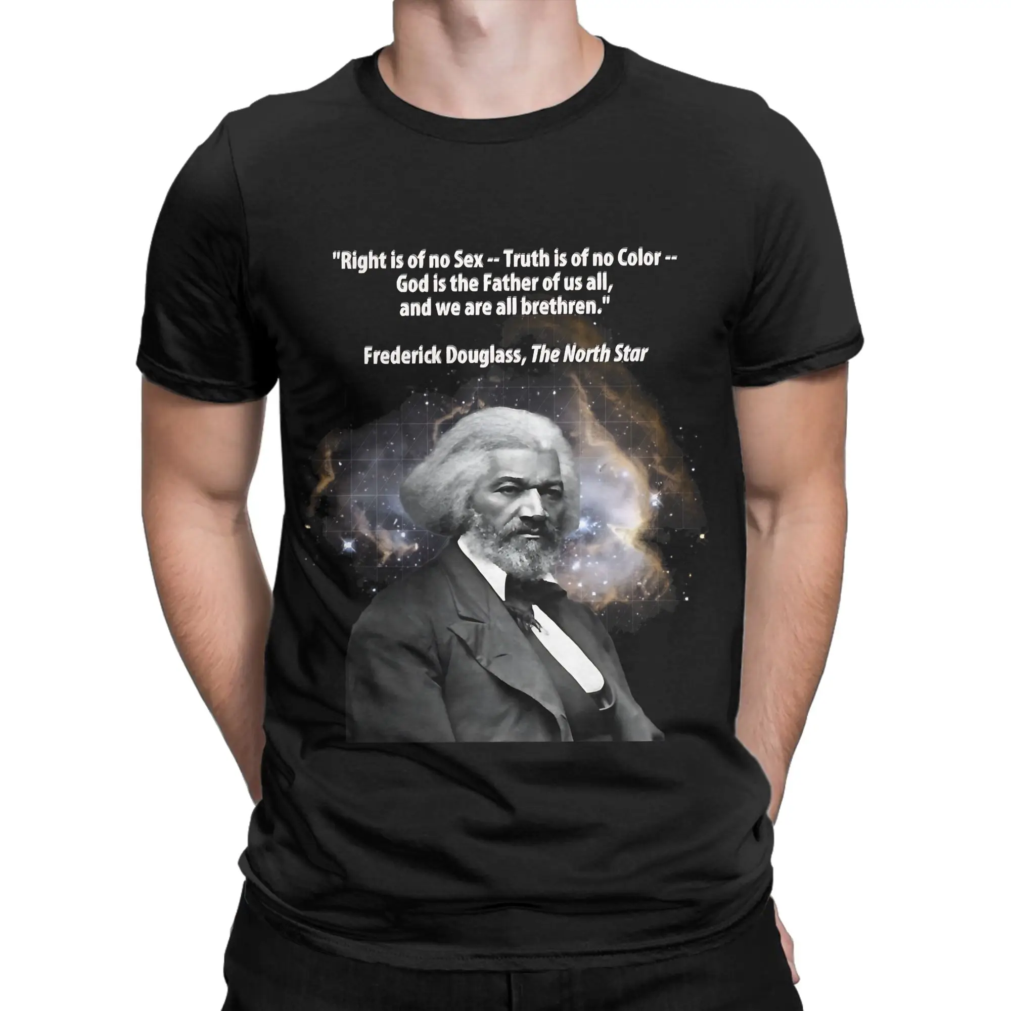 Frederick Douglass art poster Graphic 100% Cotton T-Shirt Frederick Douglass Tops Tees For Men