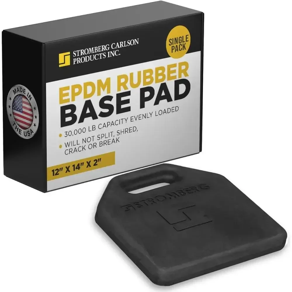 Stromberg Carlson RV Base Pads – JBP-1214.2 Heavy Duty Trailer Base, Leveling Stabilizer Pad for Campers, Landing Gear, EPDM Pad