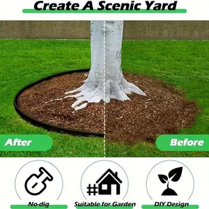 Plastic sharpening border landscape sharpening kit, fixed garden barrier, lawn grass, 30 anchor points, easy installation, 10m 10 Main Sales About Garden - №5