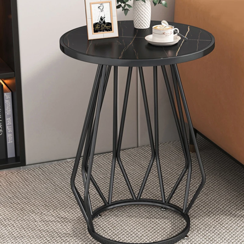 Modern Small Round Coffee Tables Decoration Living Room Minimalist Mobile Coffee Table with Storage Household Items