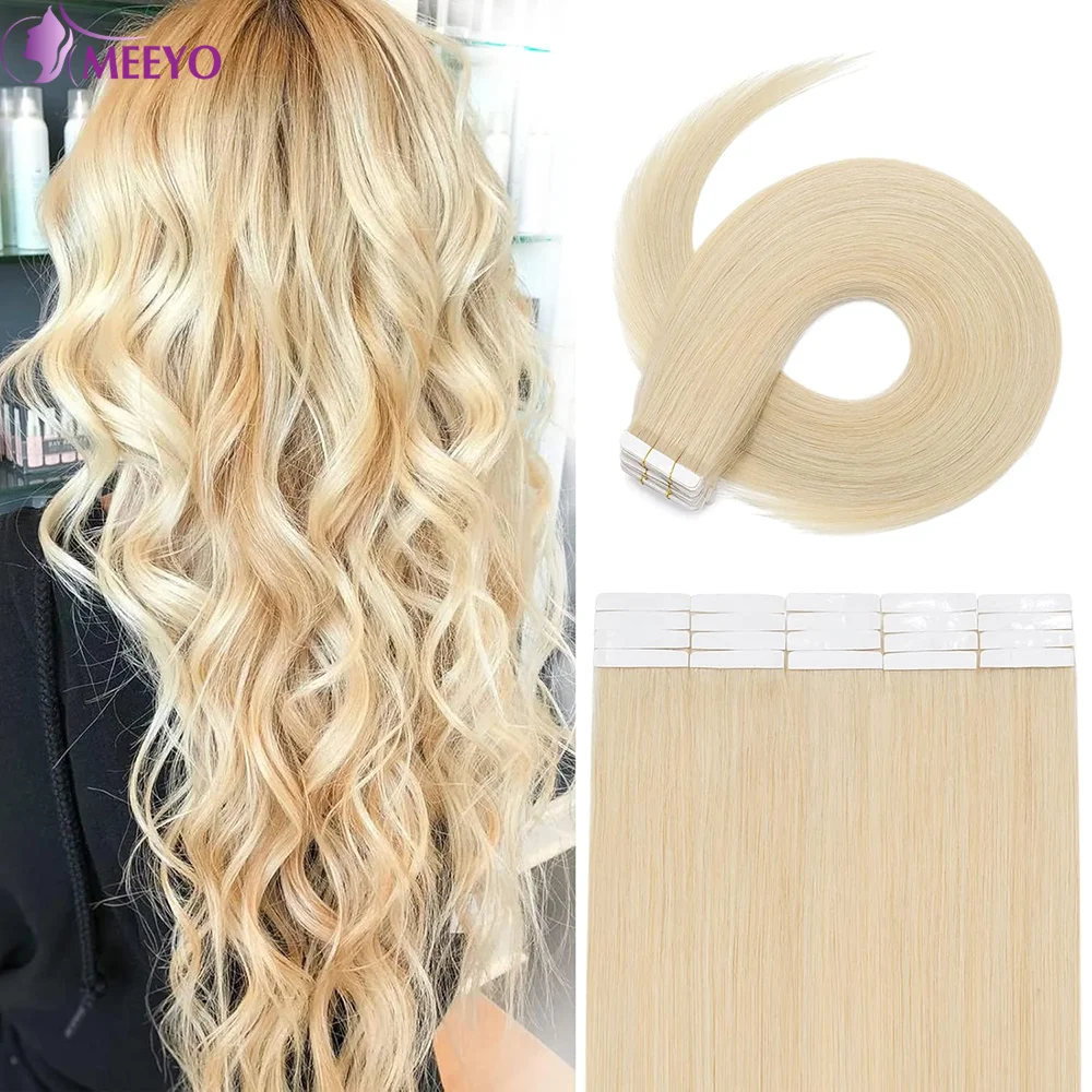 

Blonde Tape In Hair Extensions Human Hair Seamless Skin Weft Adhesives Brazilian Human Hair Extensions For Woman 16-26 Inch #613