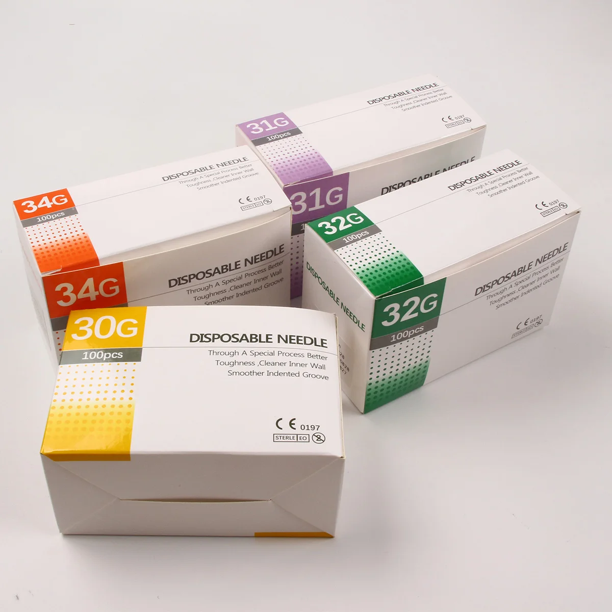 100Pcs/Box Tattoo Small Painless Beauty Needle 30G13MM 32G4MM 34G8MM 29G13MM Superfine Sterile Injector Needle Eyelid Tools