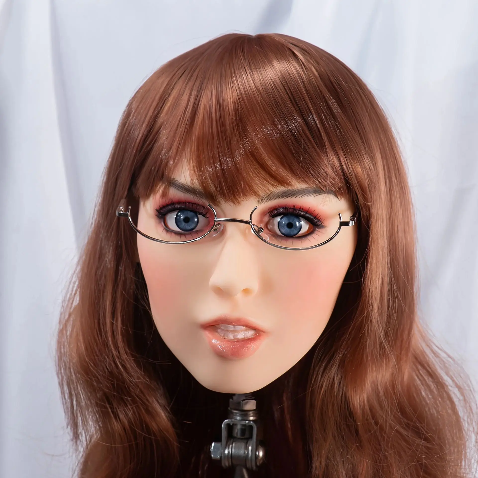 Kepala manekin sintetis TPE D Penutup kepala & leher bertekstur, dudukan tidak termasuk