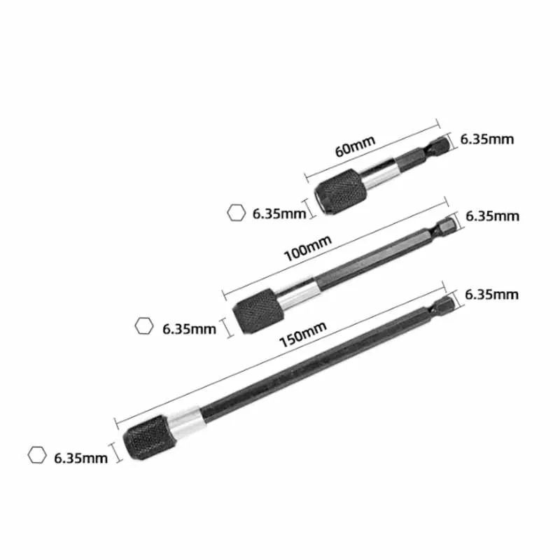 Hexagon Shank Screwdriver Self-locking Connecting Rod Extension Rods Magnetic Quick Release Change Electric Drill Adapter