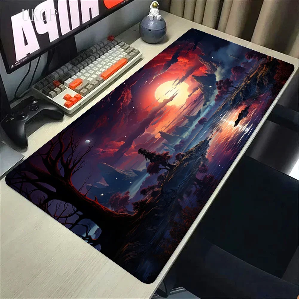 

Landscape Mouse Pad, Mountain Sun Table mat, Anti-slip Design rug, Environmentally friendly material, dual-purpose game