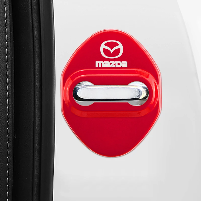 4 Stück Auto-Styling Türschloss-Schutzabdeckungen Aufkleber Zubehör Hülle für Mazda 2 Mazda 3 M6 M3 Speed Ms CX-3 CX-5 Emblem – Detail 5