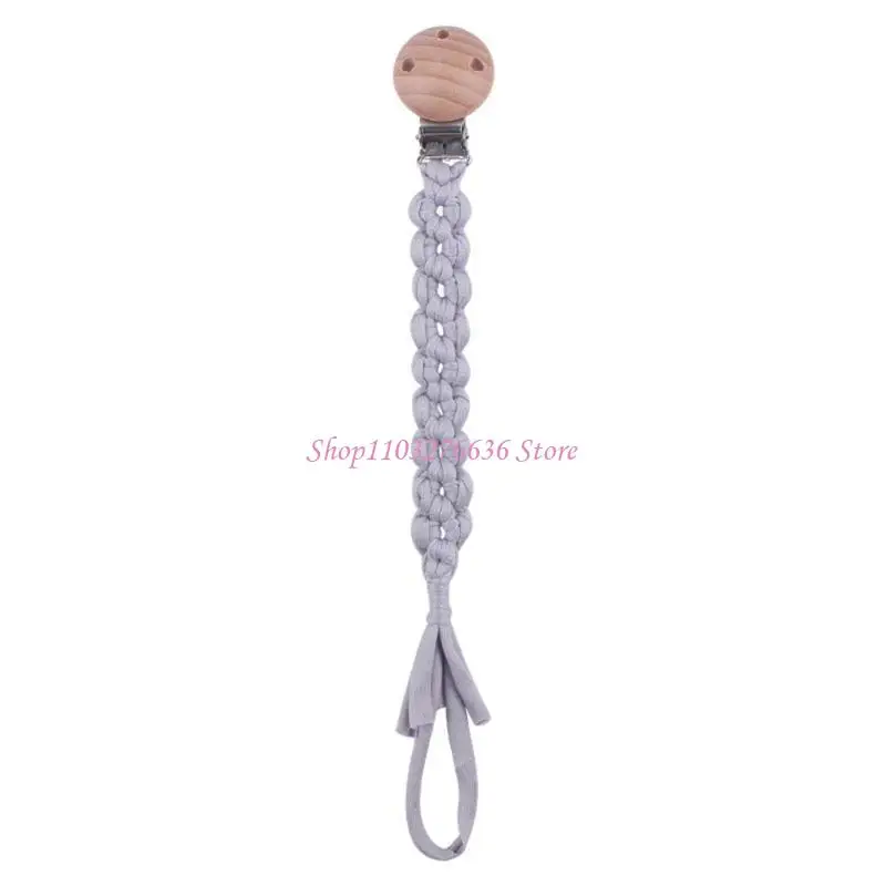 

R6FD Pacifier Clip for Baby Girls Boys Cotton Soother Chain Holder Babies Newborn Teething Toy Shower Gif