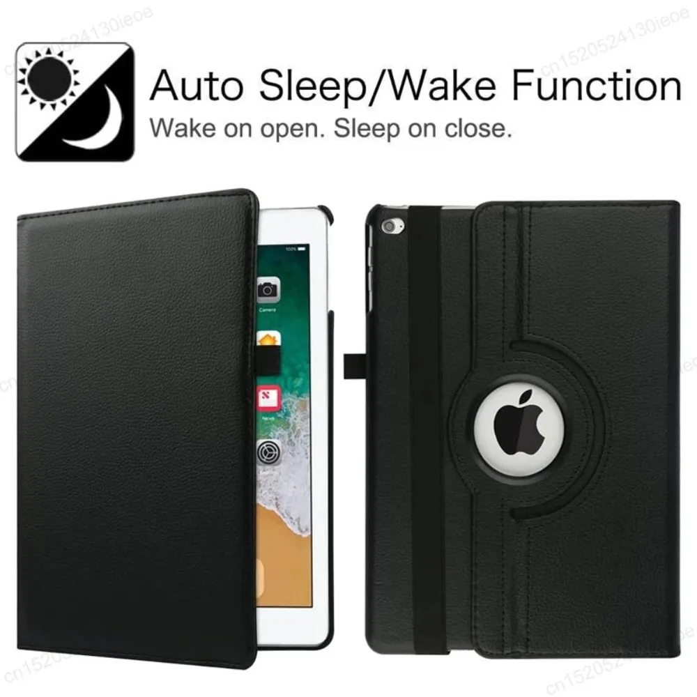 360 Rotation Leather For Ipad A16 2025 Case 11 M4 Air 11 M2 5 4 3 2 10.9 Funda 10 9 9th 10th 8th Generation Mini 6 7 8.3 10.2