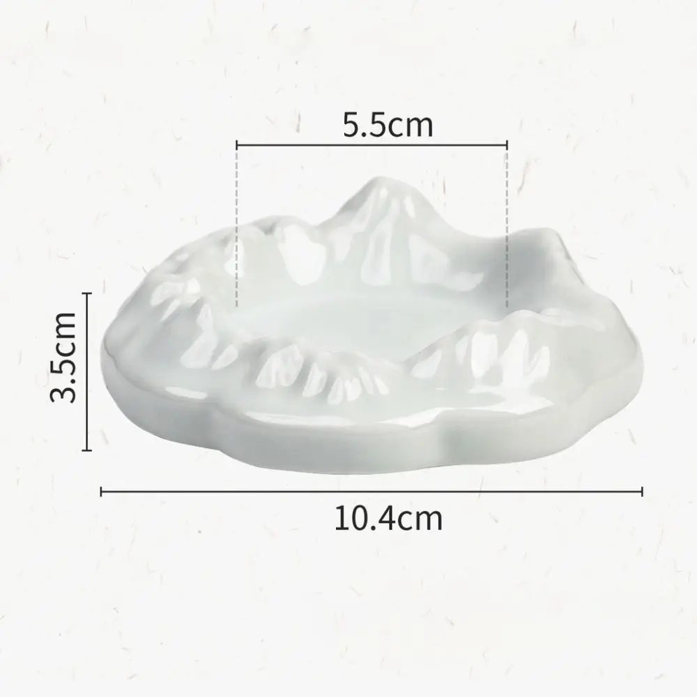 Multifunction Ceramic Mountain Shaped Inkstone Ink Brush Paperweight Pen Rest Holder Brush Ink Glaze Painting Tool Writing