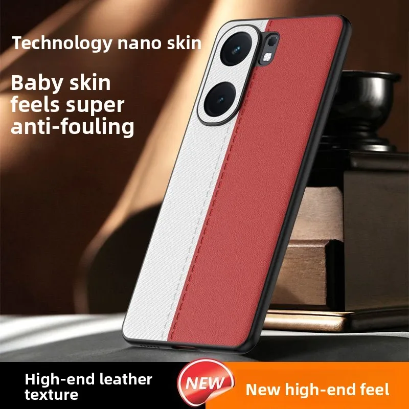 

For Vivo IQOO Neo 9 Pro Mobile Phone Case or Neo9 Protective Case, Anti Drop Ultra Thin Simple Color Official Plain Leather