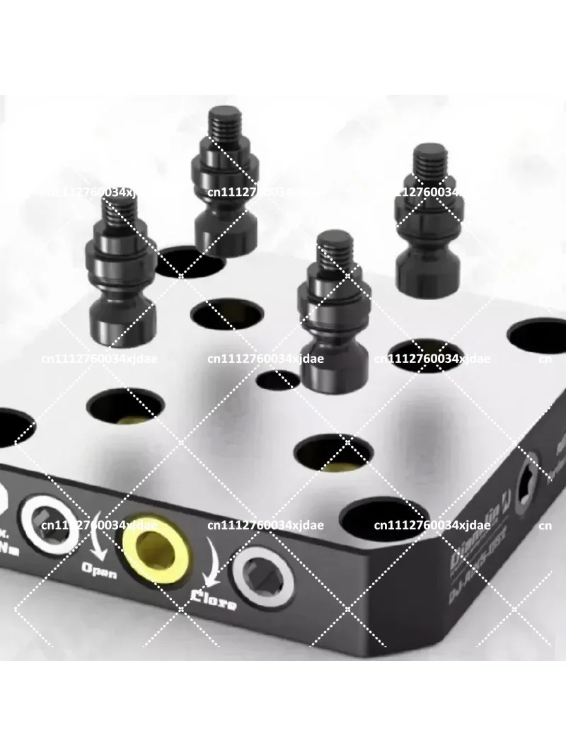 4-5 Axis Fixture Self-centering Vise Positive Paired with Zero Point Quick Change Four Axis L-block Bridge Board DJ-6080H D52