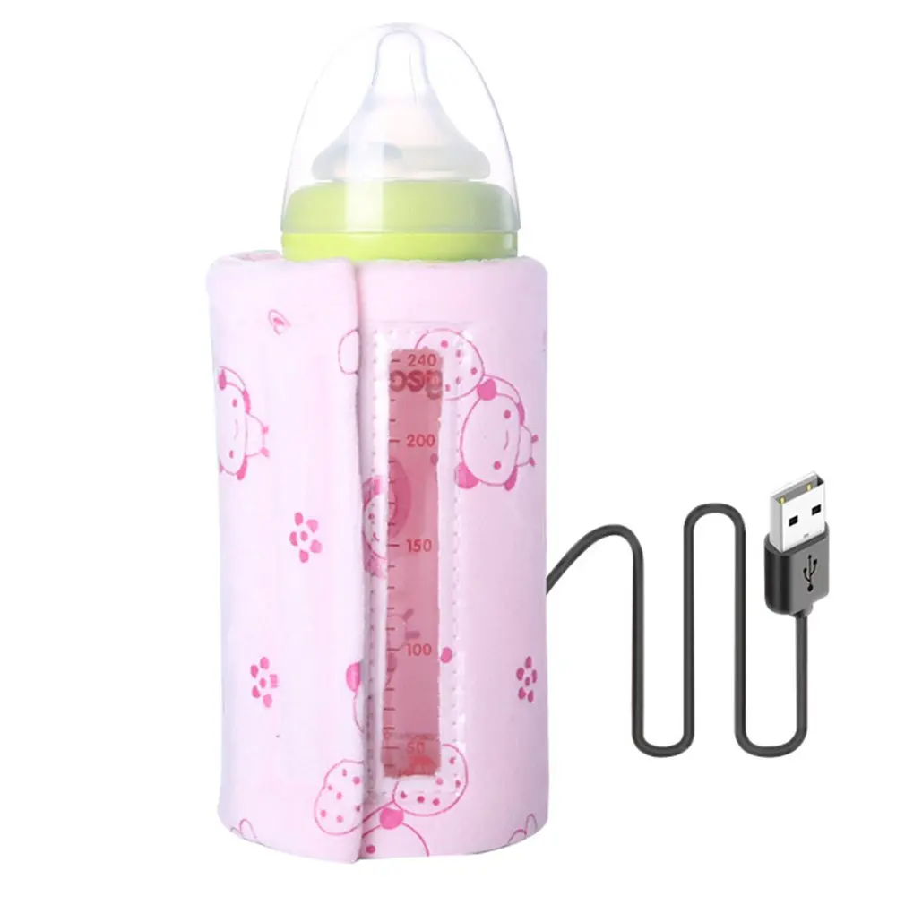 Usb Zuigfles Zak Isolatie Cover Verwarming Flessenwarmer Draagbare Baby Reizen Melk Warmer Q81A