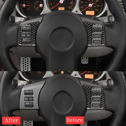 Car Interior Steering Wheel Button Cover Trim for Nissan 350Z 2003 2004 2005 2006 2007 2008 2009 Carbon Fiber Look