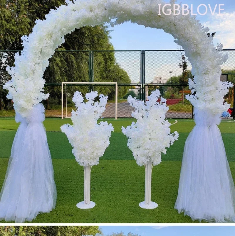 Suporte de flores em arco de 2.5m, nova porta de flores de neve para casamento, estilo europeu, abertura, evento, loja, celebração, adereços de decoração de casamento