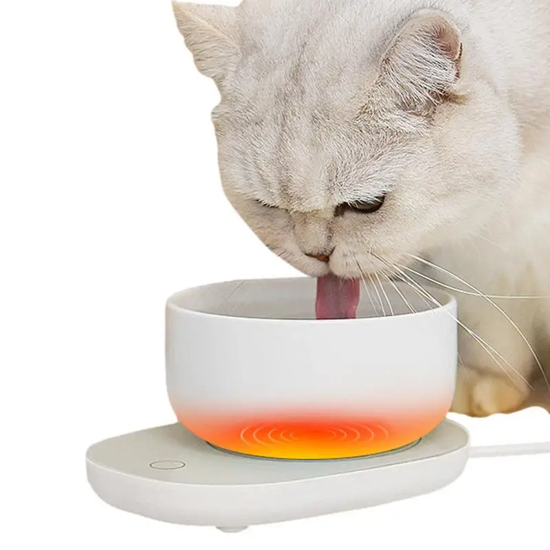 

Heated Water Bowl USB Rechargeable dog food container Thermal cat Drinking Bowl Pet Water Dispenser indoor pet supplies