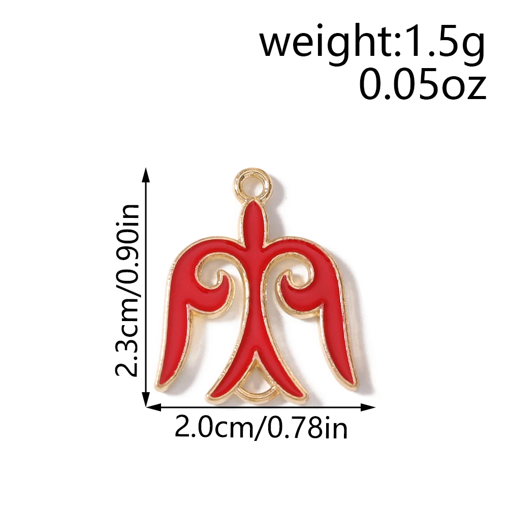 Tusember 20 Stück 20*23mm Kawaii Emaille Niedliche Schwalben-Vogel-Totem-Anhänger Schmuckherstellung Armband Halskette DIY Ohrringe Bastelzubehör – Detail 1