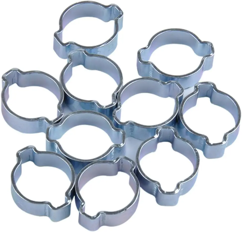 5-20mm  Double Ears Clamp  Worm Drive Fuel Water Hose Pipe Clamps Clips Hose Fuel Clamps