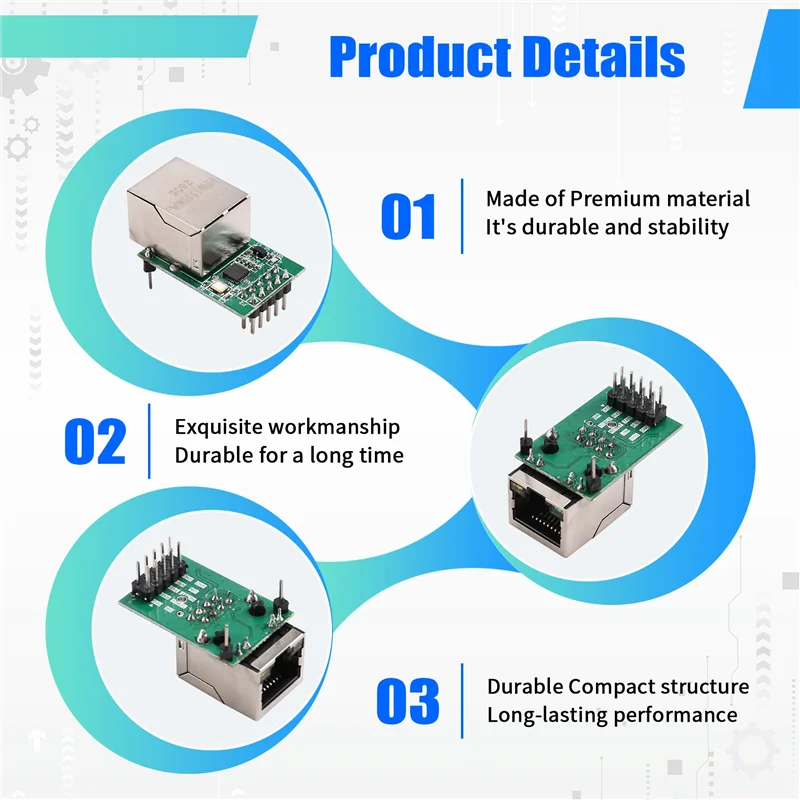 Trasmissione ingegnosa-trasparente Modulo porta seriale TTL Modulo Ethernet di rete CH9120 10M Server porta seriale WCH