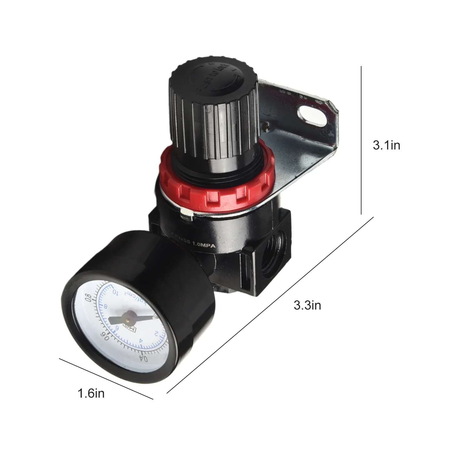 Katup pengurang tekanan AR2000, dengan braket tali pengontrol Regulator tekanan udara 1/4 inci untuk kompresor 0.05-0,85mpa