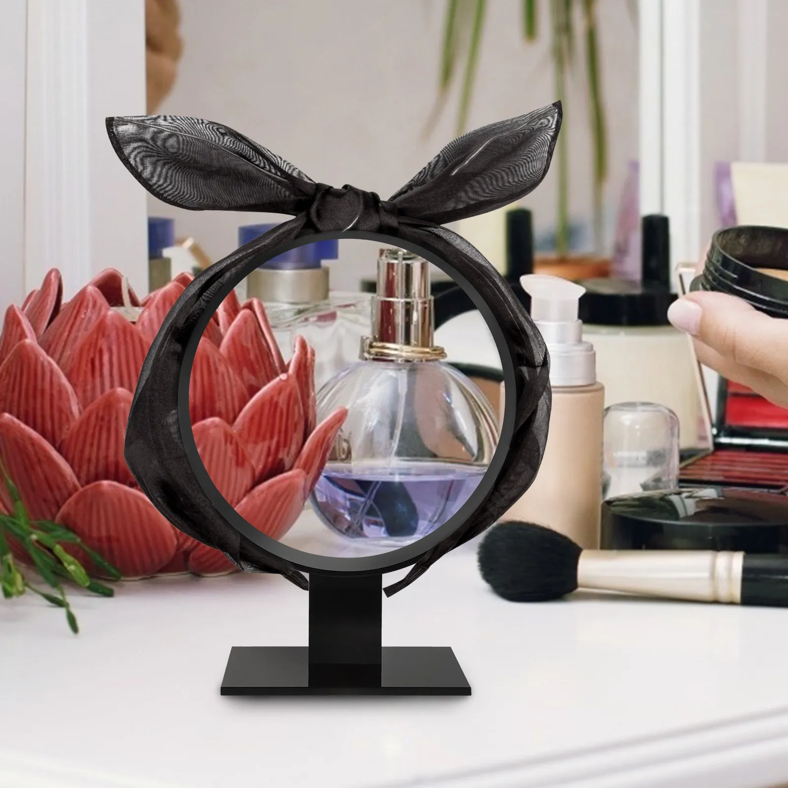 

1Pcs Headdress Display Shelf Stand for Hairbands Headbands Hair Accessories Organizer Acrylic Showing Rack Elegant Compact