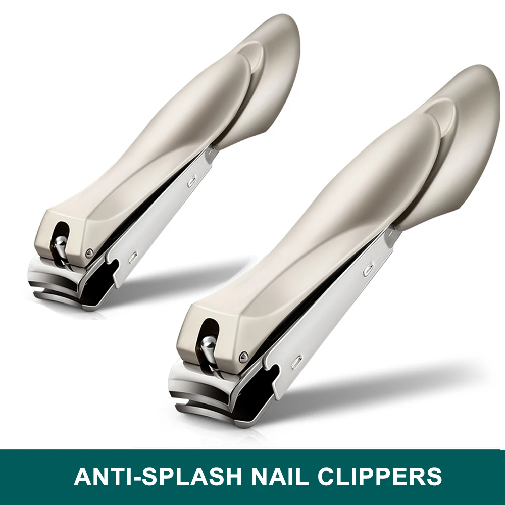 

Anti Splash Nail Clippers Stainless Steel Fingernail Cutter Manicure Tools Bionics Design Nail Trimmer Pedicure Foot Care Tool