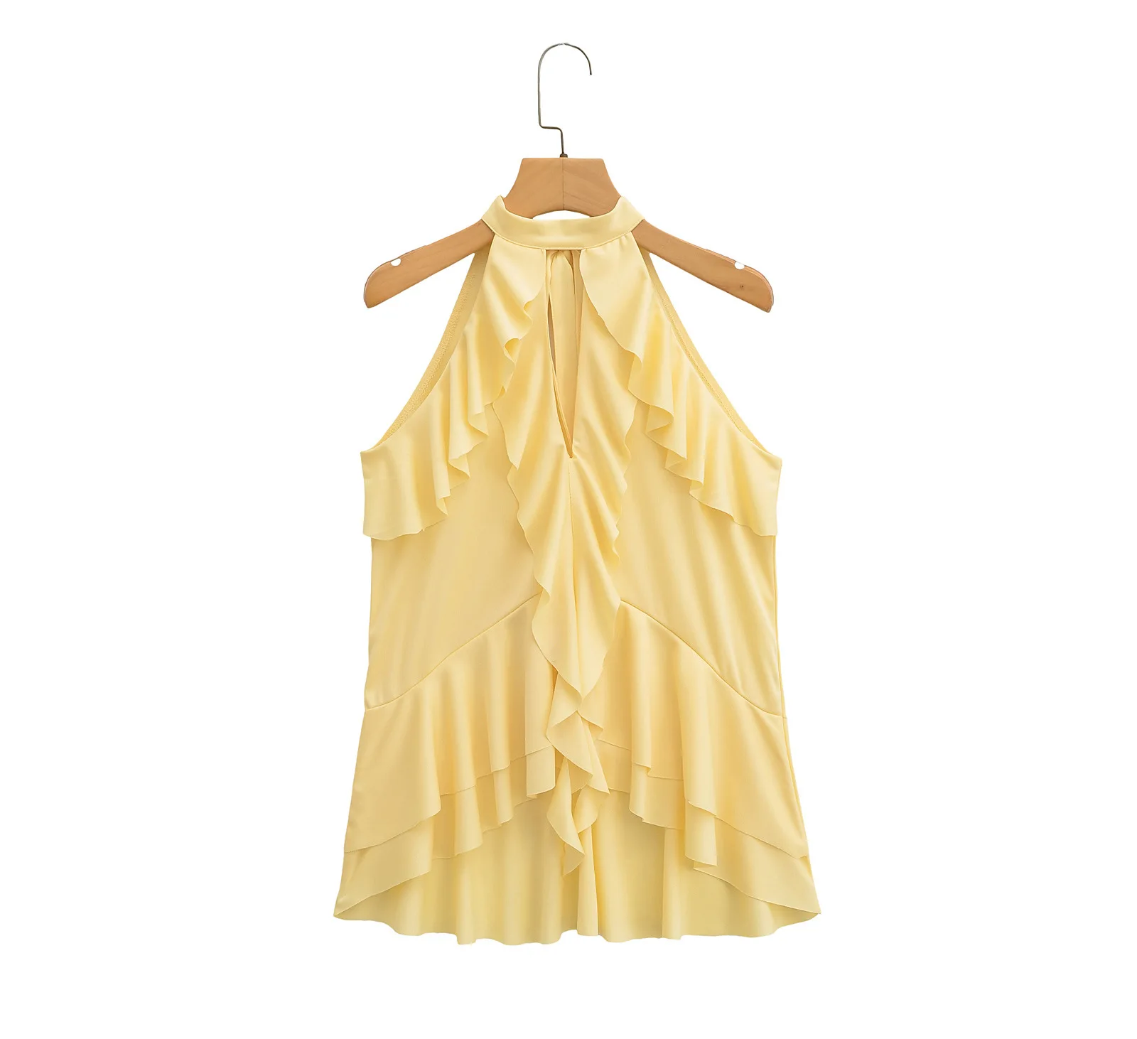 2025年新作 半袖 レディース Tシャツ 服 女性服 トップス レディース ベーシック オールマッチ 新作 レイヤード装飾 ホルターネックトップ