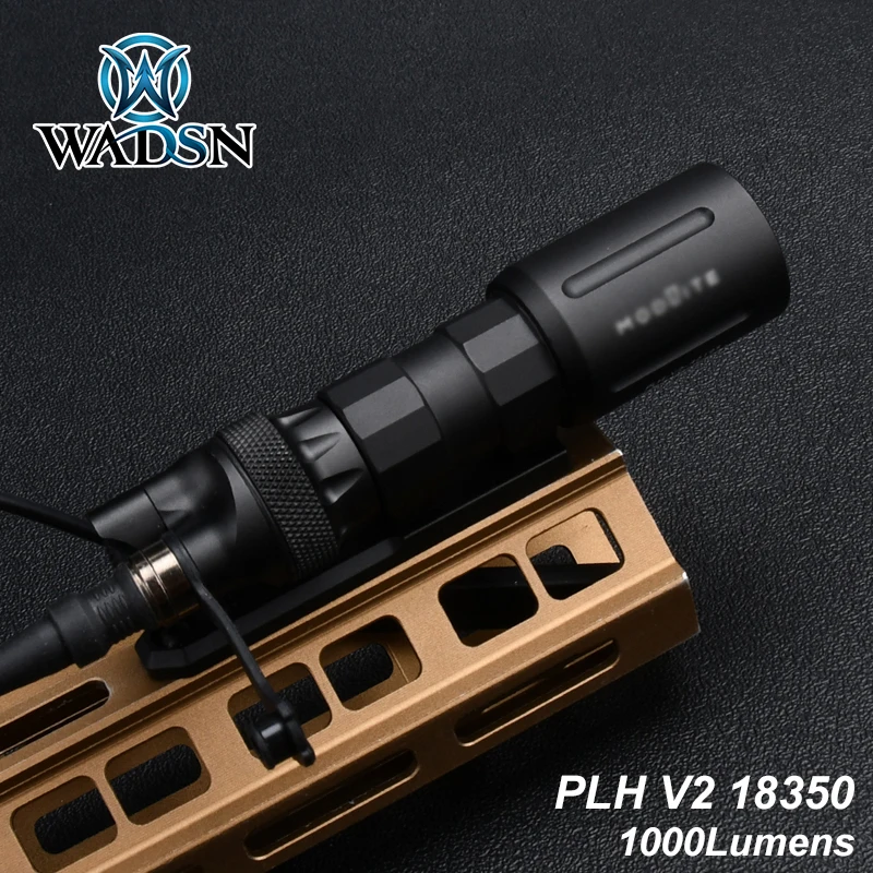 WADSN PLHv2-18350 ModL Scout Light 1000lumens powerful output Tactical Airsoft weapon Flashlight with Dual function Tailcap