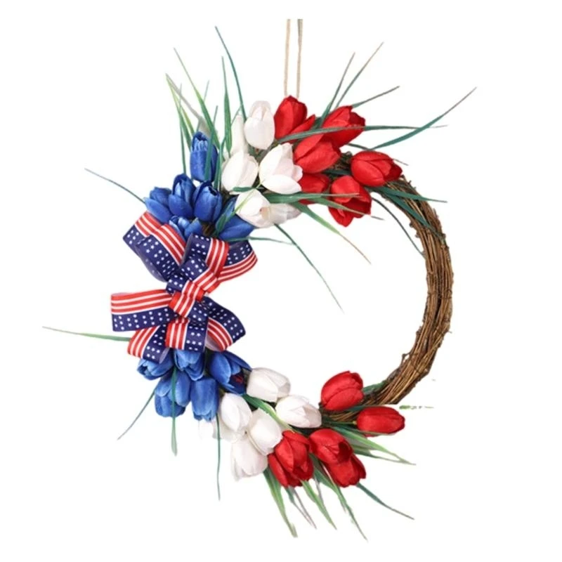

Flowers Wreath for Front Door Farmhouse Garden Wedding Party Outdoor 15UB