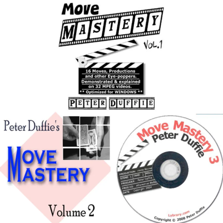 

Move mastery vol 1-3 by Peter Duffie -Magic tricks