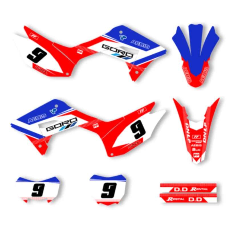 

DSMTECH Motorcycle Graphic Decal Stickers Kits For Honda CRF250F 2019 2020 2021 250F 250cc Motocycle Customized 001