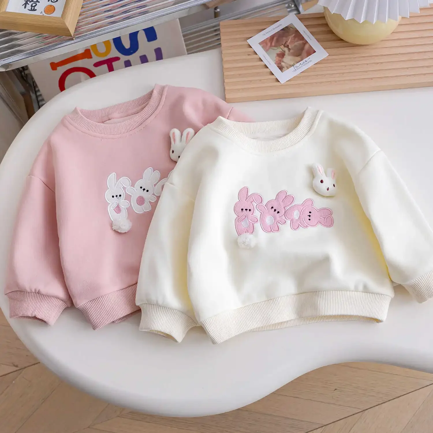 Baby Girls Sweatshirt Kids Cartoon Printed Hoodies Toddler Pullover 2024 Spring Autumn Children\'s Clothing Fashion